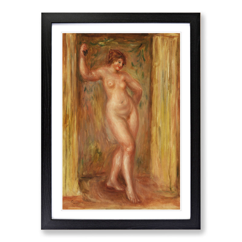 Nude with Castanets by Pierre-Auguste Renoir - Framed Print, 36cm H x 27cm W x 2cm D, Black Framed