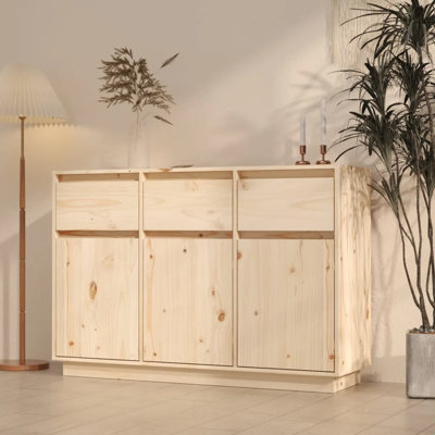 Ireene 104Cm Wide 3 Drawer Solid Wood Sideboard