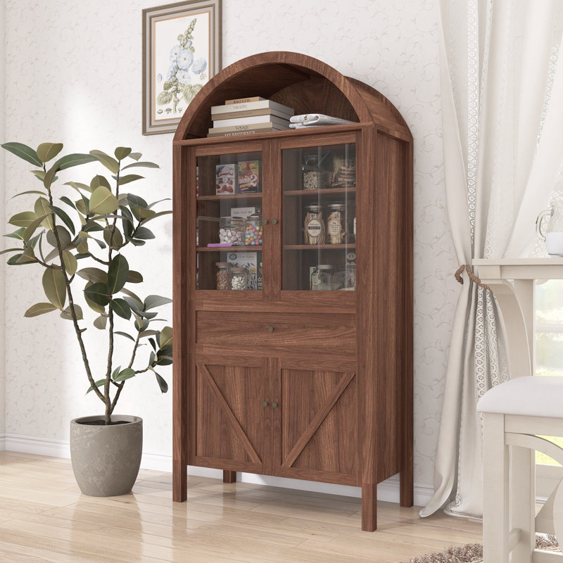 Armoire dôme avec grand espace de rangement et matériau de qualité supérieure, Brun