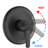 Matte Black Dual Shower Head Spa With Drill- Stainless Steel Slide Bar And 7 Modes 5-Inch Abs 7-Setting