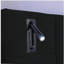 Lit plateforme extra-large en velours moelleux avec 2 tablettes de rangement, 2 lampes de lecture et une connexion USB, noir