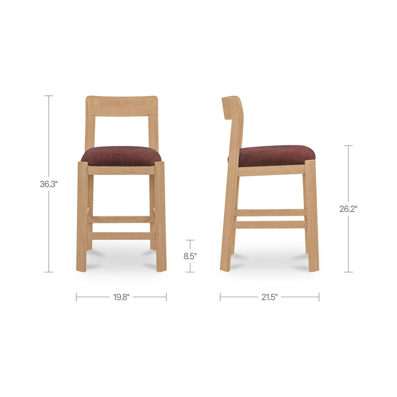 Oli Counter Stool Dark Green, Purple