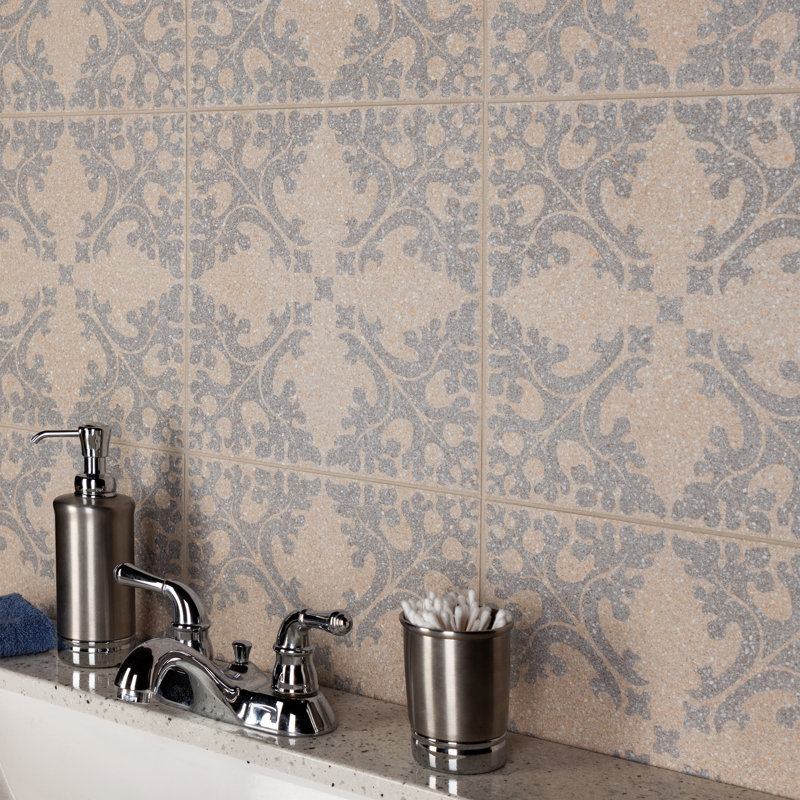 Carreau de porcelaine 11,5 po x 11,5 po Farnese Molise, Crème
