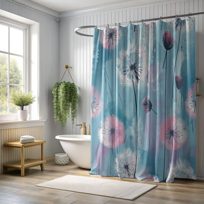 Delicate Dandelion Designs - Rideau de douche standard 1 pièce
