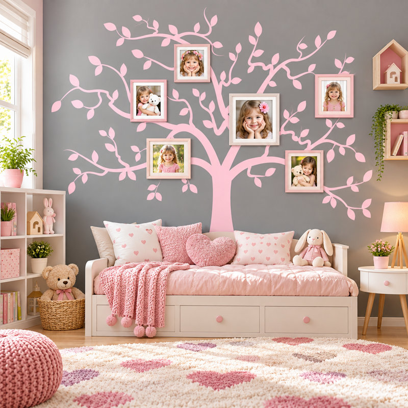 Décalcomanie murale chambre d’arbre family, Schéma C
