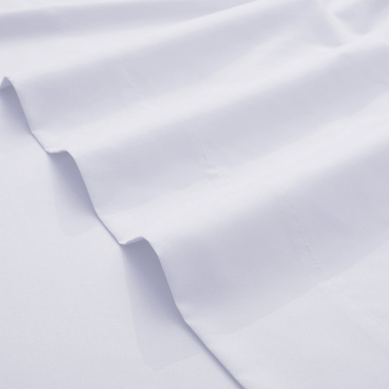 Super Soft Egyptian-Quality Cotton Brushed Flat Sheet, King Flat Sheet, White