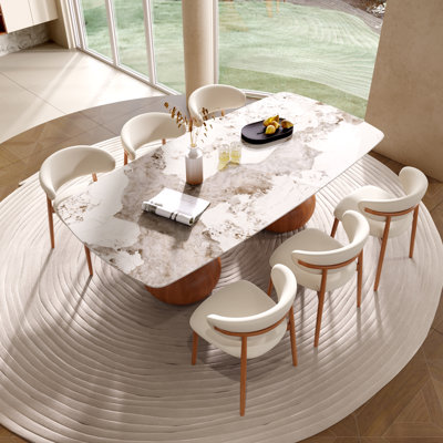 8-10 People Large Dining Table Walnut Set