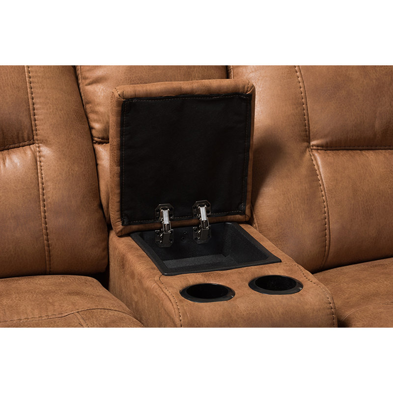Eudon Upholstered Reclining U-Shaped Sectional Symmetrical