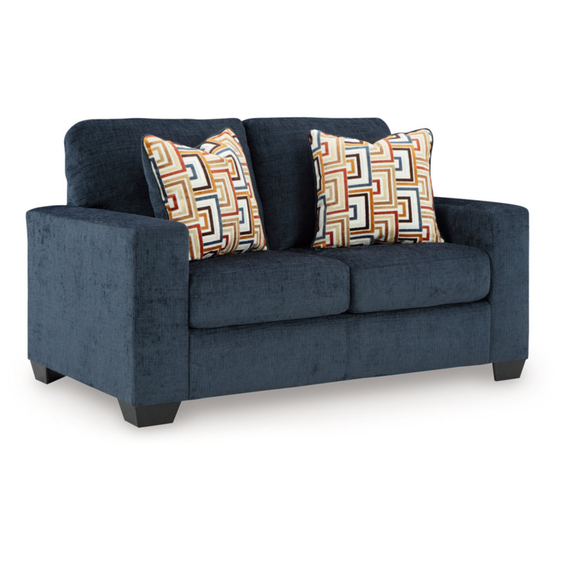Causeuse Kleban Binette, Bleu polyster