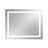 Frameless Rectangular LED Bathroom Mirror with Anti-Fog, Dimmable 3-Color Lighting, Memory Function-1264545427