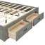 Lit plateforme avec 6 tiroirs de rangement-1039249874