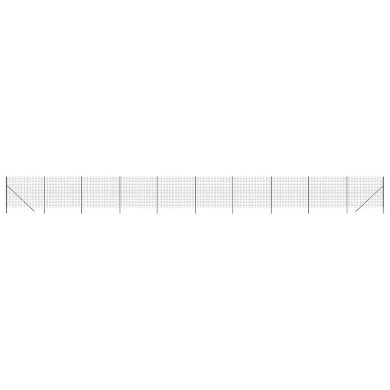 Nelda Anthracite Metal Fence Panels, 13, White, 160cm H x 2500cm W