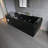 MARILYN 71" x 33" 2-Person Black Whirlpool Bathtub with Dual Pump & Chromotherapy