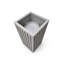 Pot de fleurs carré à colonne carrée - gris-brun-1810179369