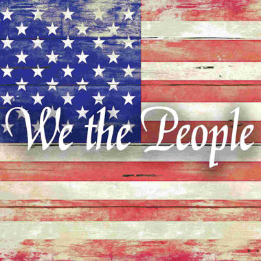 We The People 1776 Distressed USA American Flag Poster | TeeShirtPalace