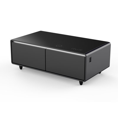Table basse intelligente Forno Evoluto Tavolo de 51 pouces avec réfrigérateur intégré, haut-parleur Bluetooth et ports de charge
