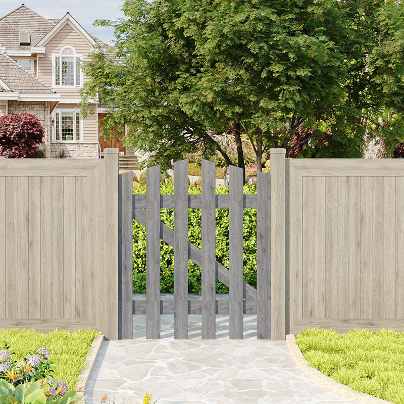 Wood Gate, Grey, 90cm H x 76cm W