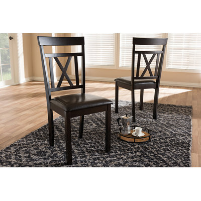 18.5'' H Faux Leather Upholstered Side Chair
