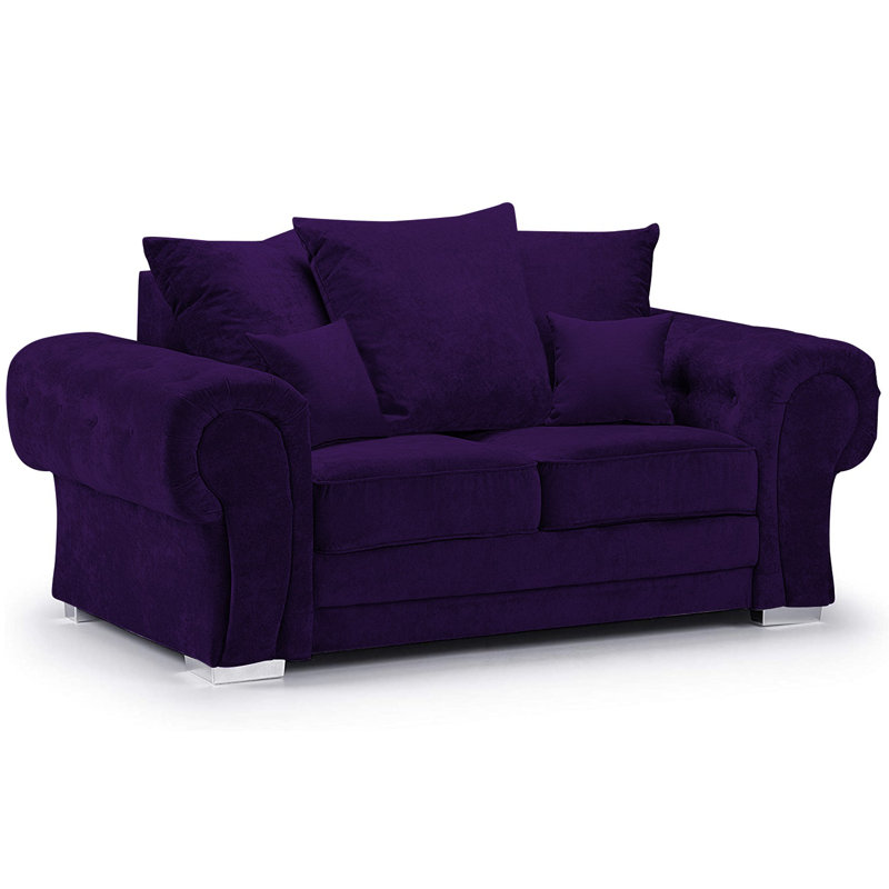 Desantis 2 Seater Chenille Loveseat, Amethyst