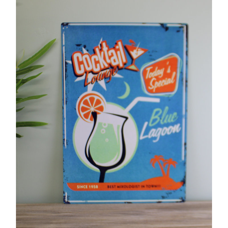 Blue Lagoon Cocktail Lounge Sign