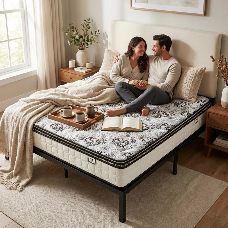 Orthopedic 27cm Deep Pocket Spring Mattress ,Superior Spinal Support and Pressure Relief with Reinf, Kingsize (5')