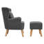 Aeroome Upholstered Wingback Chair with Footstool-1952924713