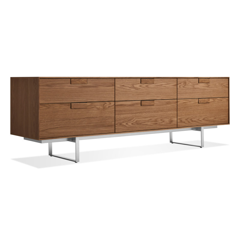 Series 11 Media Console, Walnut/Stainless Steel