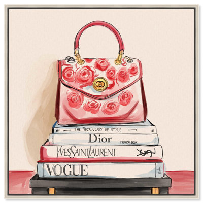 Sac à main fleurs rouges par Art Remedy