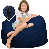 Suède bleu marine