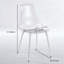 Ensemble de 4 chaises de salle à manger - siège en acrylique transparent - pieds en métal