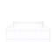 Lit plateforme en bois pleine grandeur avec garde-corps, blanc-476392196