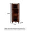 Cave à vin d'angle en bois massif écologique brun de 50 cm (19,69 po) avec vitres