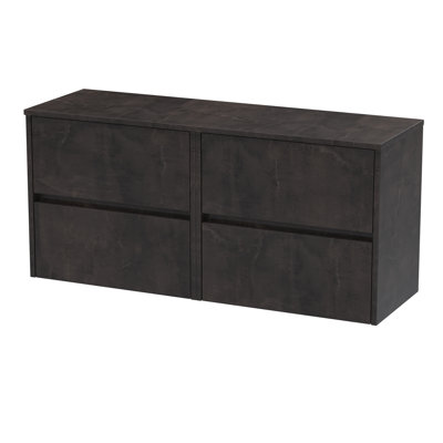 120cm Wall Mounted Double Bathroom Vanity Base Only