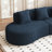 Boneless Curved Sectional Sofa with pillows-1881852546
