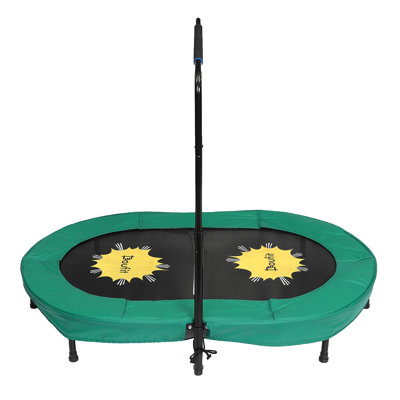 KingSo Oval Fitness Trampoline with Handlebar