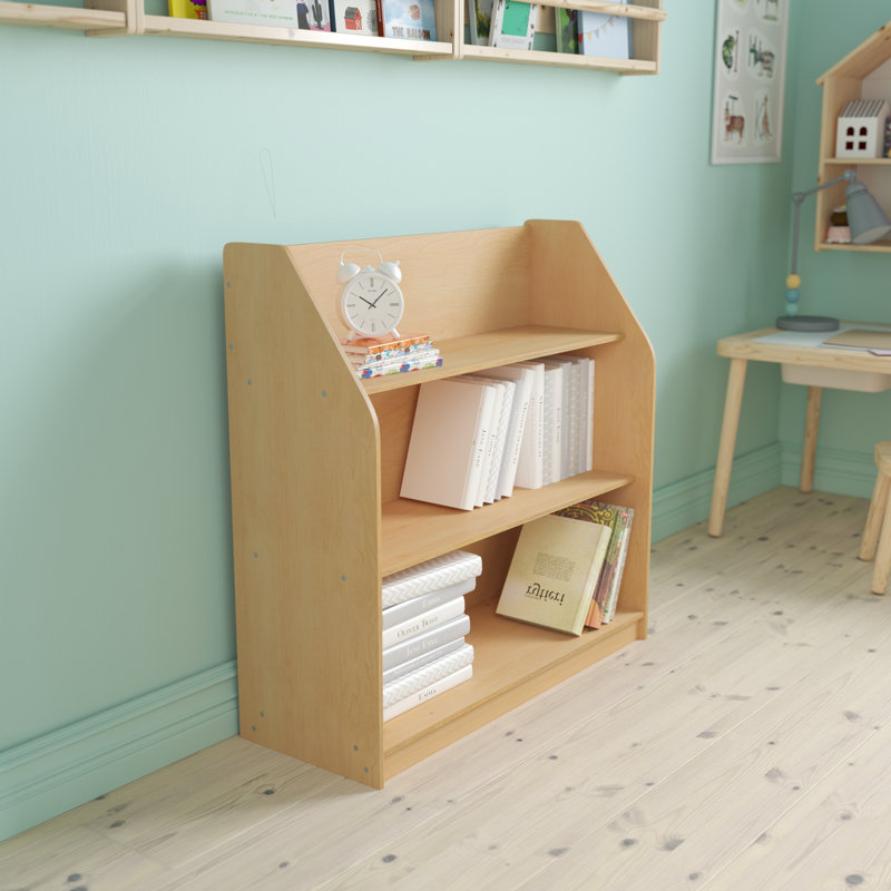 Adjustable Natural Birch 3-Tier Kid-Friendly Bookshelf