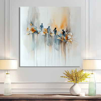 «Abstract Woman Bloom Horizon», impression murale moderne en métal