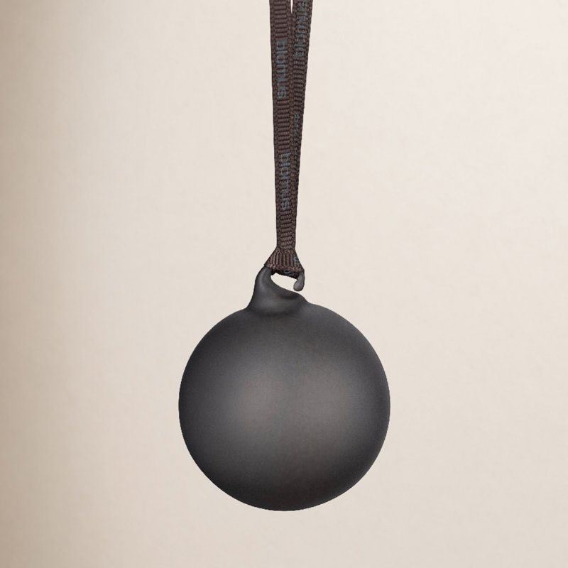 Ornement en verre mat Juhla, Gris