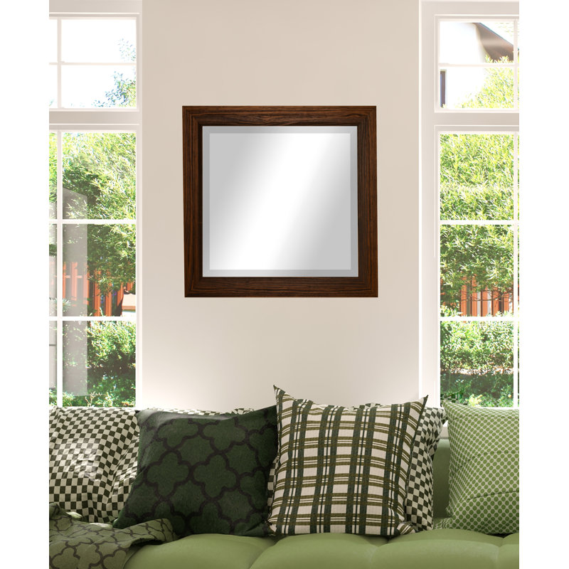 Miroir d'appoint Narely, 35,75 po x 35,75 po, Moka