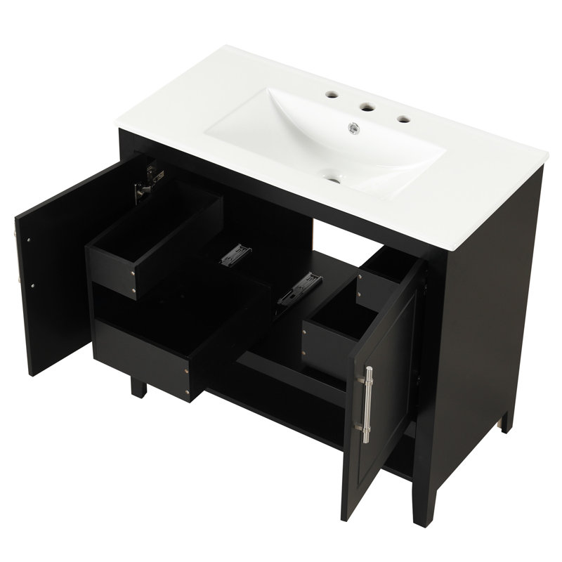 Charmant meuble-lavabo avec rangement pratique et design élégant pour une salle de bain moderne