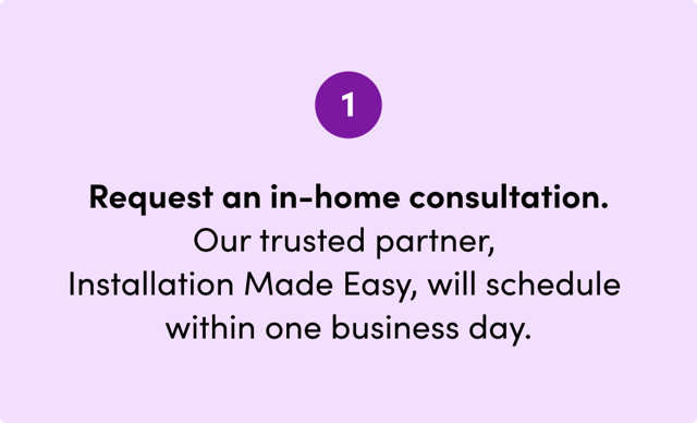 request an in-home consultation