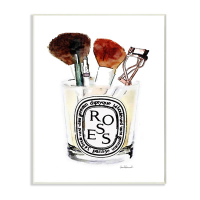 " Fashion Designer Makeup Glass Watercolor " Graphic Art Print