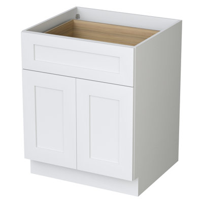 Plywood Ready To Assemble Kitchen Base Cabinets With 2 Doors, 1 Drawer And 1 Adjustable Shelf
