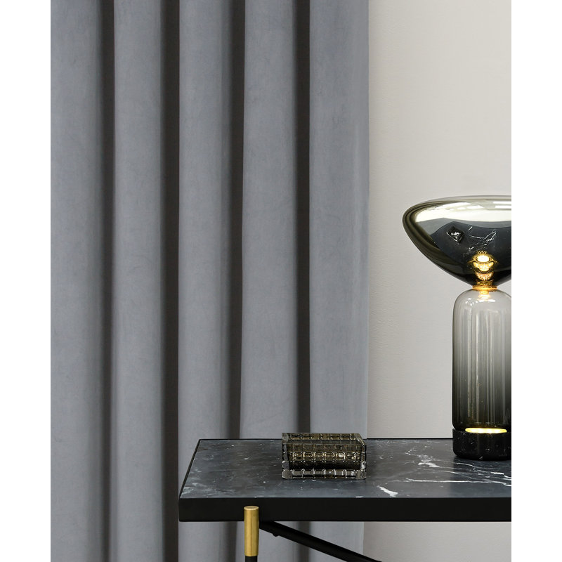 Meghann Eyelet Room Darkening Thermal Curtains, 229 W x 229 D cm, Grey
