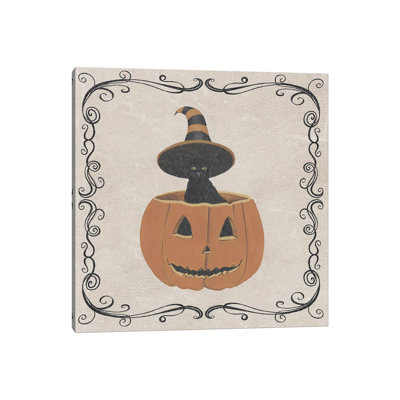 Vintage Halloween Collection H by Grace Popp - Wrapped Canvas Print