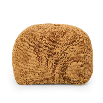 Pouf de garage carré jaune en microfibre spongieuse - capacité de 250 lb, rembourré de billes, 19,78 po x 13,81 po, plateforme souple et entièrement assemblée