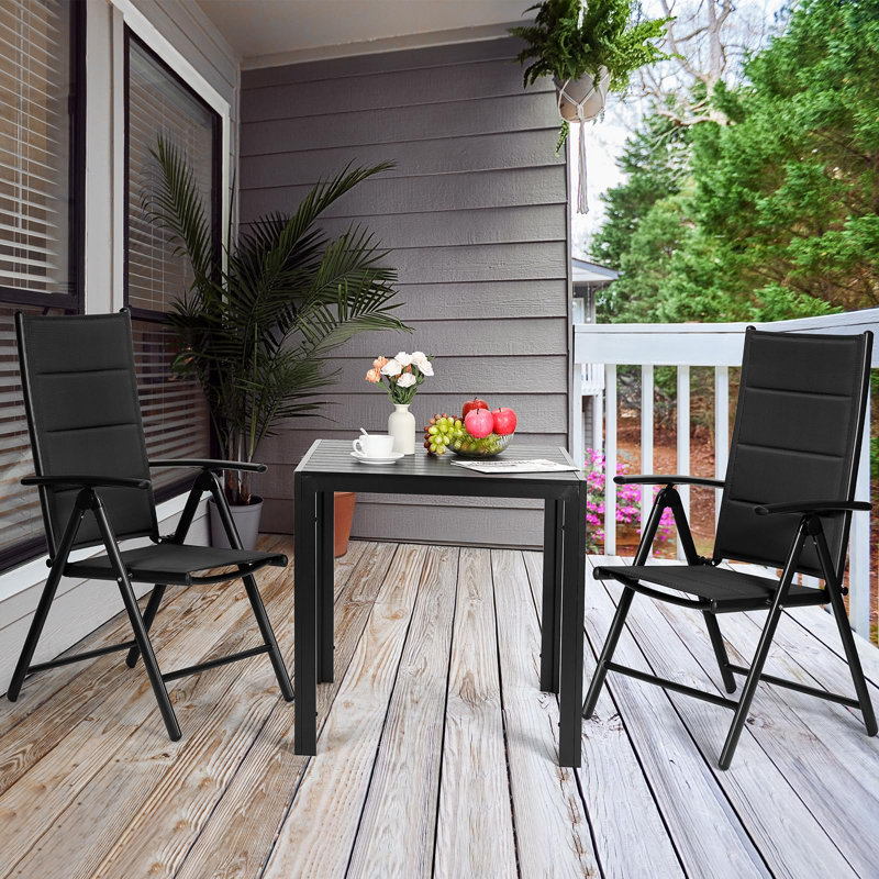 Patio Dining Armchair, Black