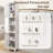 White Bathroom Cabinet With 2 Doors And 2 Shelves