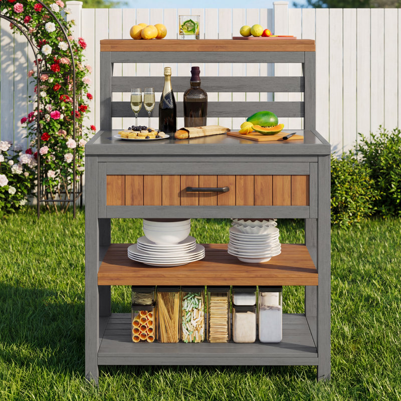 Rectangular Outdoor Buffet & Console Table , 80cm cm W 72.5cm cm D