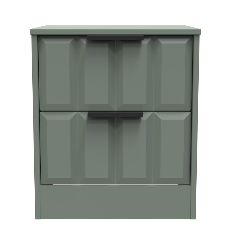 Doss 45cm W Manufactured Wood Bedside Table, Reed Green